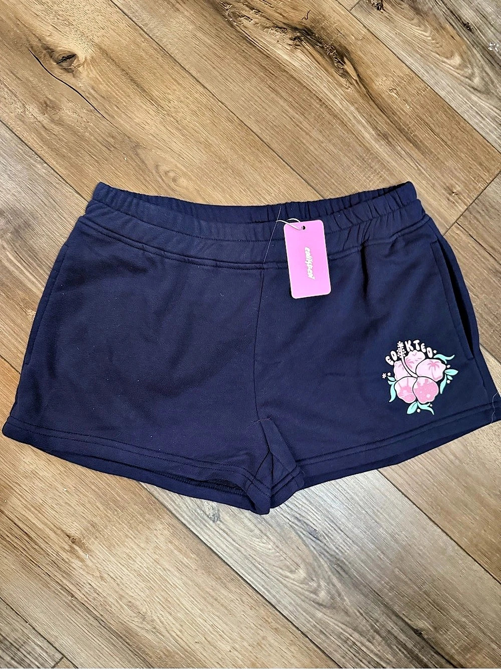 Edikted Blue Athletic sweat Shorts NWT